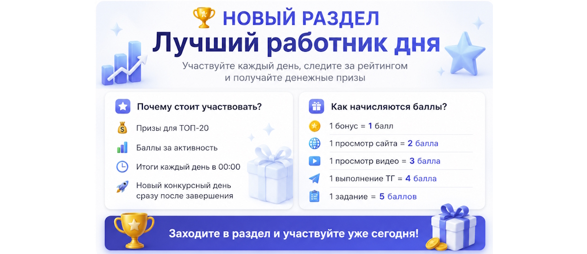 Лучший работник дня